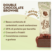 Carica l'immagine nel visualizzatore di Gallery, 15 Barrette proteiche vegan - BROWNIE AL DOPPIO CIOCCOLATO - Alto Contenuto Proteico, a Basso Contenuto di Carboidrati