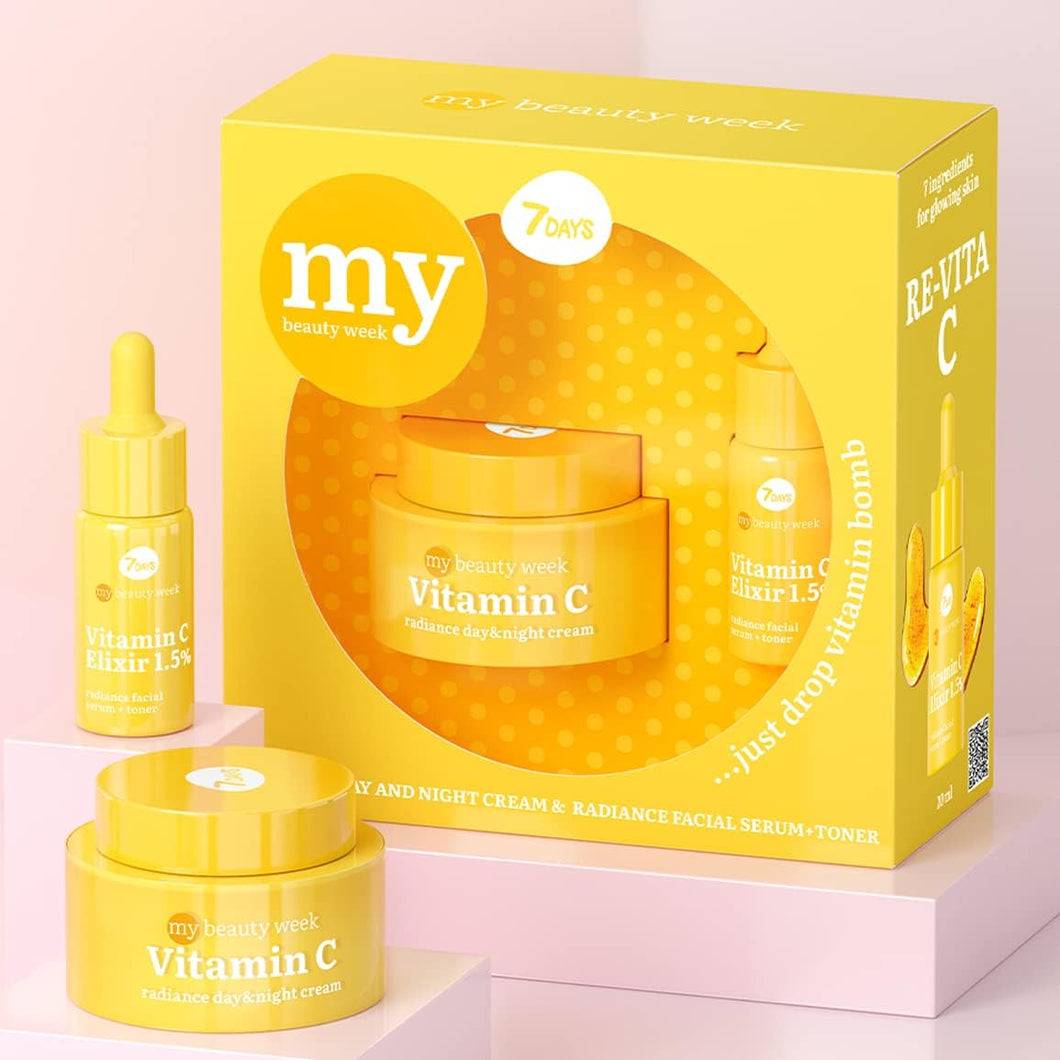 Set Per La Cura Della Pelle Con Siero Di Vitamina C E Crema Viso - Set Regalo Per La Cura Della Pelle Coreana Per Donne E Adolescenti - Set Di Coccole Per La Cura Della Pelle Preppy