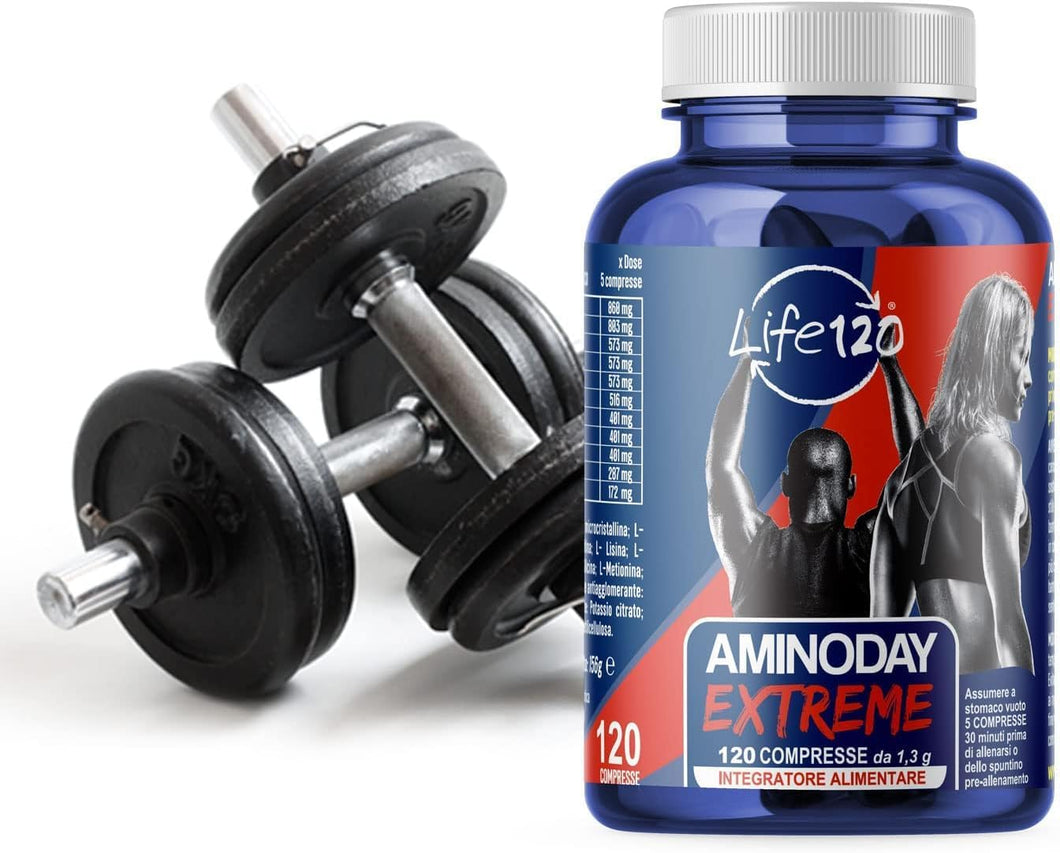 Life 120 Aminoday Extreme - 120 Compresse - Aminoday è un integratore di aminoacidi ed acido alfalipoico.