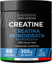 Carica l&#39;immagine nel visualizzatore di Gallery, Bandini® Creatina Monoidrata in Polvere Pura al 100% - Integratore per Allenamento, Sport, Palestra e Pre Workout - Include Dosatore - 100% Vegan - A base di Creatine Monoidrato
