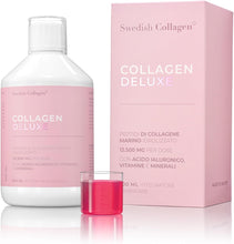 Carica l&#39;immagine nel visualizzatore di Gallery, Swedish Collagen - 8 SETTIMANE - Collagen Deluxe 500 ml Peptidi di Collagene Marino Idrolizzato | 12.500 mg Collagene | Con Acido Ialuronico, Vitamine e Minerali
