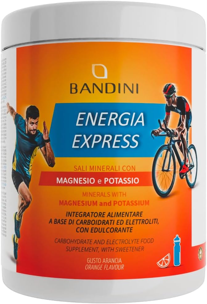 Bandini® ENERGIA EXPRESS 600 gr | Sostiene l'organismo con Sali Minerali + Magnesio + Potassio | Integratore Alimentare a base di Carboidrati ed Elettroliti con Zuccheri | Palestra ed Allenamento