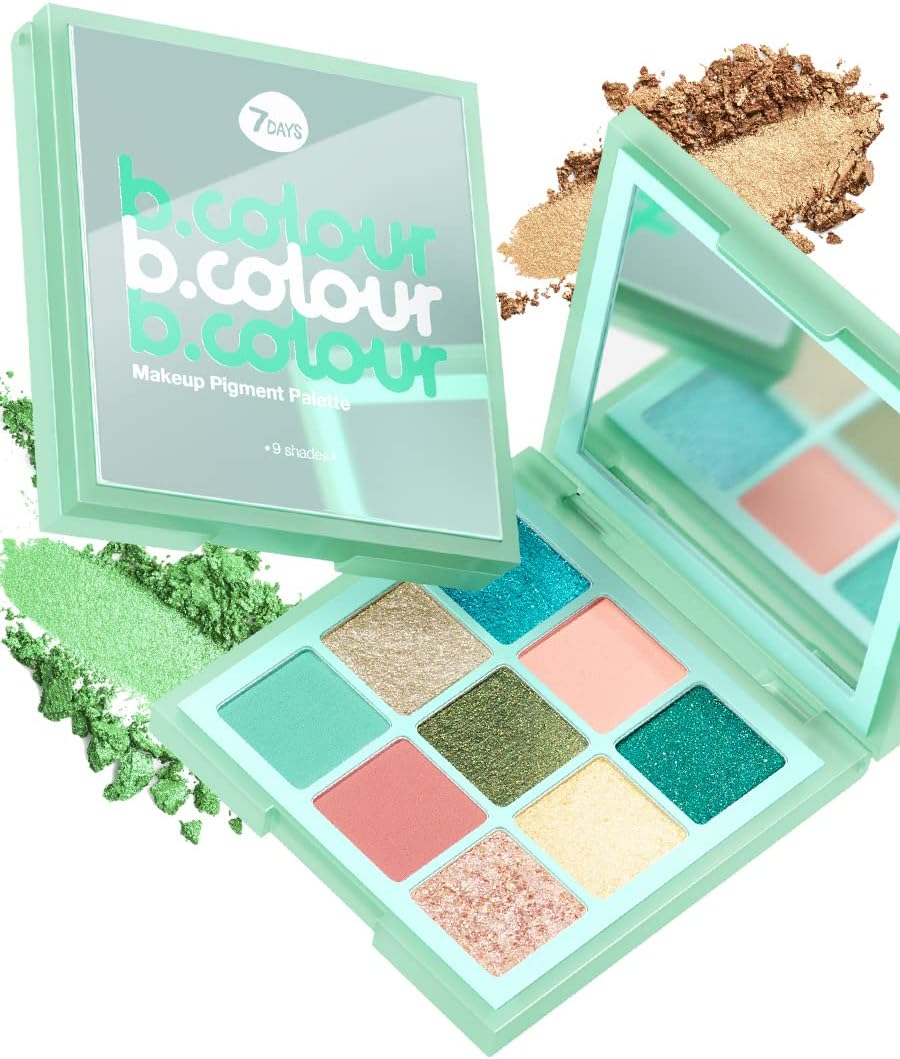 7DAYS Palette Ombretti | Palette Glitterata Con 9 Ombretti Dai Diversi Finish, 9 g