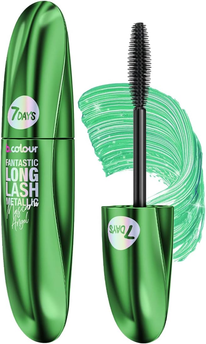 Mascara Verde Per Lunghezza E Volume Per Il Trucco Delle Ciglia - Formula A Lunga Durata Per L'allungamento - Mascara Volumizzante Per Gli Occhi - Ciglia Lunghe E Senza Grumi