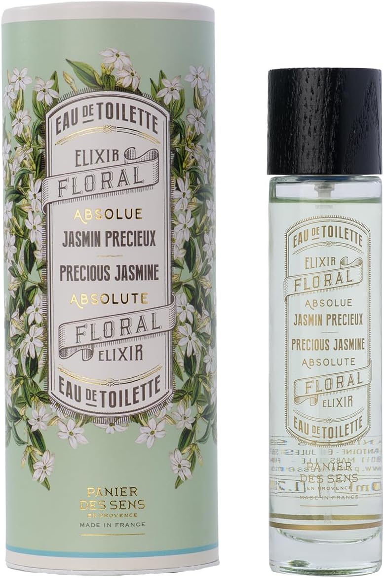 Panier des Sens Eau de toilette da donna - Gelsomino - Profumo per corpo e capelli per donna - Fragranza floreale - Made in France - Flacone da 50ml