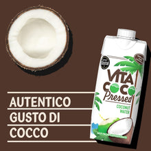 Carica l&#39;immagine nel visualizzatore di Gallery, Vita Coco acqua di cocco pressata 12 BOTTIGLIE x330 ml idratante naturale, piena di elettroliti, senza glutine, ricca di vitamina C e potassio, gusto cocco
