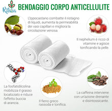 Carica l&#39;immagine nel visualizzatore di Gallery, CELLULITE GAMBE E GLUTEI 700g FANGHI + 4 Bendaggio Anticellulite per il trattamento completo della cellulite radicata e ostinata - ingredienti vegani (Bende + fanghi)
