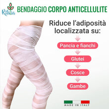 Carica l&#39;immagine nel visualizzatore di Gallery, CELLULITE GAMBE E GLUTEI 700g FANGHI + 4 Bendaggio Anticellulite per il trattamento completo della cellulite radicata e ostinata - ingredienti vegani (Bende + fanghi)
