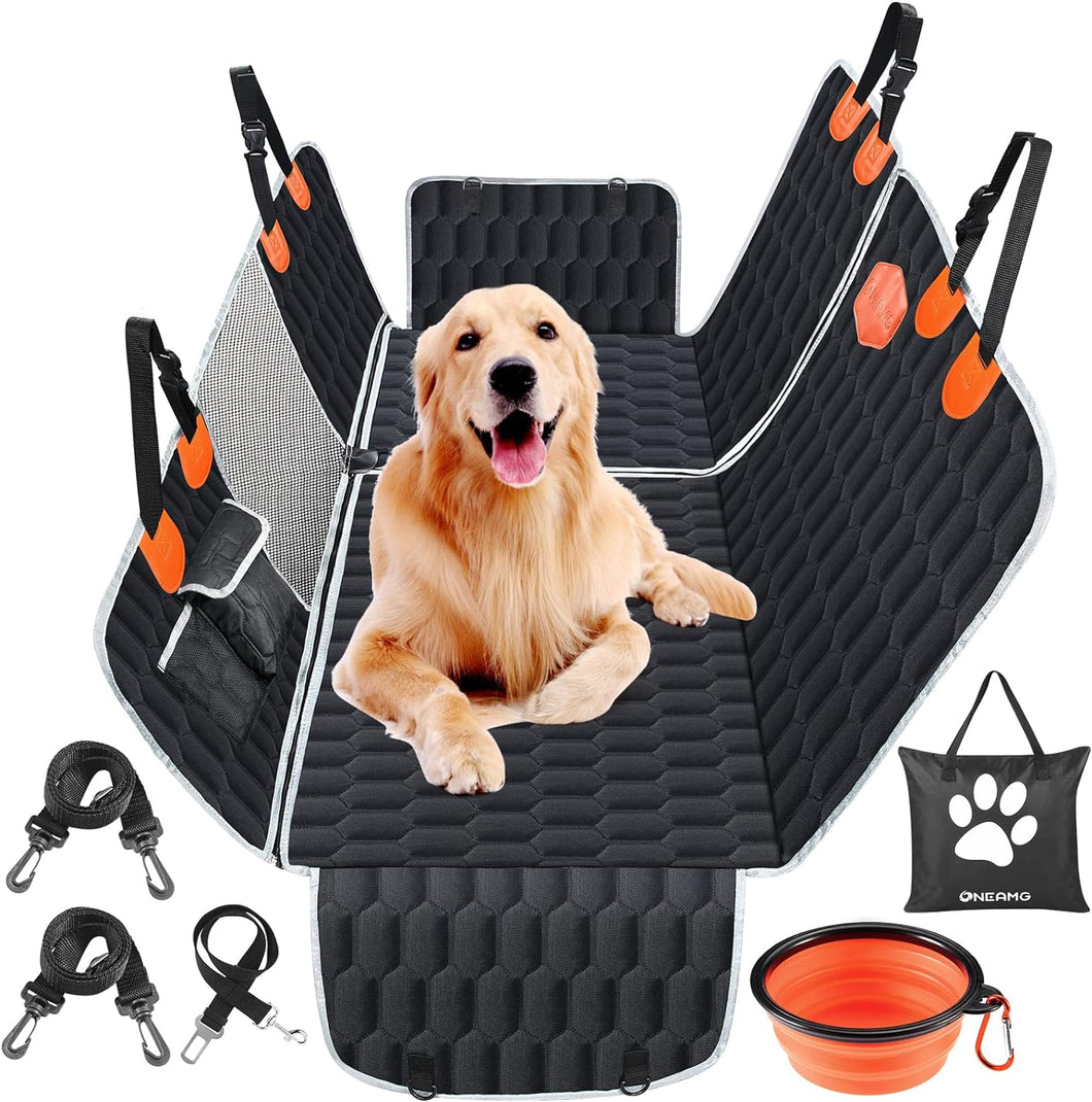 OneAmg Coprisedile Auto per Cani: Copri Sedile Auto per Cani 100% Impermeabile,Telo Auto per Cani di Modalità Amaca/Panca/Tronco/Co-pilota, Viaggiare Protezione Accessori per Telo Macchina Cane