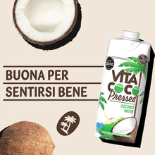 Carica l&#39;immagine nel visualizzatore di Gallery, Vita Coco acqua di cocco pressata 12 BOTTIGLIE x330 ml idratante naturale, piena di elettroliti, senza glutine, ricca di vitamina C e potassio, gusto cocco
