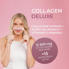 Carica l&#39;immagine nel visualizzatore di Gallery, Swedish Collagen - 20 GIORNI - Collagen Deluxe 20 Shots DA 25 ml Peptidi di Collagene Marino Idrolizzato | 12.500 mg Collagene | Con Acido Ialuronico, Vitamine e Minerali
