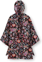 Carica l&#39;immagine nel visualizzatore di Gallery, Maxi Poncho Paisley Black Poncho Donna Paisley Black Taglia Unica
