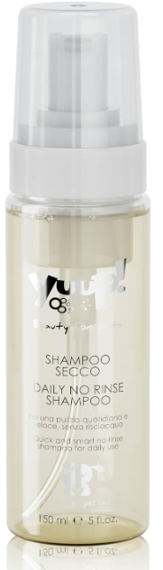 Shampoo Secco Per Cani Pelo Corto e Lungo 150ML | in Schiuma, Senza Risciacquo, Profumato | Made in Italy