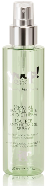 Spray al Tea Tree Oil e Olio Di Neem 150 ml - Spray per cani e gatti ad effetto barriera naturale contro insetti e parassiti, spray antiparassitario naturale