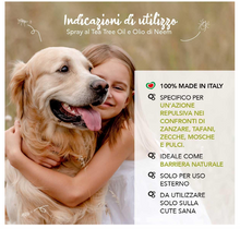 Carica l&#39;immagine nel visualizzatore di Gallery, Spray al Tea Tree Oil e Olio Di Neem 150 ml - Spray per cani e gatti ad effetto barriera naturale contro insetti e parassiti, spray antiparassitario naturale
