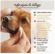 Carica l&#39;immagine nel visualizzatore di Gallery, Lozione Pulizia Contorno Occhi Detergente per la pulizia quotidiana del contorno occhi, a base di ingredienti naturali, per cane e gatto
