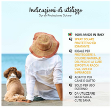 Carica l&#39;immagine nel visualizzatore di Gallery, Spray Protezione Solare Per Cani e Gatti 150ML | Protegge Dal Sole il Colore Naturale Del Pelo e Della Cute, idratazione e Protezione Dai Danni Causati Dal Sole
