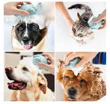 Carica l&#39;immagine nel visualizzatore di Gallery, Spazzola per il bagno del cane del gatto dell&#39;animale domestico toelettatura in silicone morbida per il massaggio del cucciolo della pelliccia
