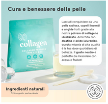 Carica l&#39;immagine nel visualizzatore di Gallery, Collagene in Polvere - Collagene e Acido Ialuronico, Integratore Collagene da Bere - Collagene Idrolizzato – NON AROMATIZZATO – 400g - Integratori per Capelli, Pelle, Articolazioni
