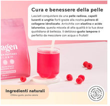 Carica l&#39;immagine nel visualizzatore di Gallery, Collagene Acido Ialuronico e Elastina Marina - Collagene in Polvere – Lampone – Collagene Marino con Acido Ialuronico 400g - Integratori per Capelli, Pelle e Articolazioni, Collagene da bere
