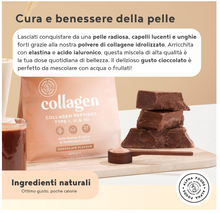 Carica l&#39;immagine nel visualizzatore di Gallery, Collagene Acido Ialuronico con Elastina Marina - Collagene idrolizzato puro – Cioccolato – Collagene da Bere 400g, Collagene in Polvere - Integratore Articolazioni, Pelle e Capelli
