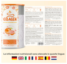 Carica l&#39;immagine nel visualizzatore di Gallery, Collagene Acido Ialuronico Integratore con Collagene Marino - Collagene in Polvere Idrolizzato Puro – Pompelmo Rosa – Collagene da Bere 400g - Integratore Pelle e Articolazioni
