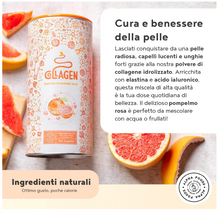 Carica l&#39;immagine nel visualizzatore di Gallery, Collagene Acido Ialuronico Integratore con Collagene Marino - Collagene in Polvere Idrolizzato Puro – Pompelmo Rosa – Collagene da Bere 400g - Integratore Pelle e Articolazioni
