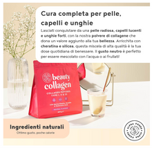 Carica l&#39;immagine nel visualizzatore di Gallery, Collagene in Polvere con Elastina Marina, Cheratina e Silicea - Idrolizzato di Collagene e Acido Ialuronico - Collagene da Bere Sapore Neutro - 400g Integratori per Capelli e Pelle
