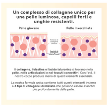 Carica l&#39;immagine nel visualizzatore di Gallery, Collagene in Polvere con Elastina Marina, Cheratina e Silicea - Idrolizzato di Collagene e Acido Ialuronico - Collagene da Bere Sapore Neutro - 400g Integratori per Capelli e Pelle
