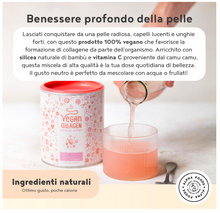 Carica l&#39;immagine nel visualizzatore di Gallery, COLLAGENE VEGANO - Supporto vegano alla formazione del Collagene con Acido Ialuronico – NON AROMATIZZATO - alternativa vegetale, collagene da bere – 400 gr Collagene in Polver
