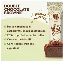 Carica l&#39;immagine nel visualizzatore di Gallery, 15 Barrette proteiche vegan - BROWNIE AL DOPPIO CIOCCOLATO - Alto Contenuto Proteico, a Basso Contenuto di Carboidrati
