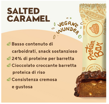 Carica l&#39;immagine nel visualizzatore di Gallery, Barrette Proteiche Vegan - CARAMELLO SALATO - 15 Barrette Energetiche Vegane Ricche di Proteine e Fibre – Snack Proteico a Basso Contenuto di Carboidrati e Zuccheri
