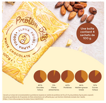 Carica l&#39;immagine nel visualizzatore di Gallery, Protein Bites - Snack Fitness Proteici al Cioccolato Bianco - con 78% di cioccolato al latte, cacao, soia e proteine del latte - Integratori Pre Workout
