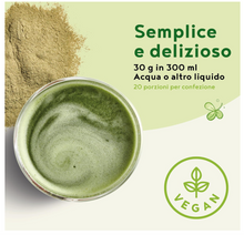 Carica l&#39;immagine nel visualizzatore di Gallery, Green Mother Frullato in Polvere – con Vitamine a base di Erba di Grano, Ortica, Cardo Mariano con Coenzima Q10 – Multivitaminico Completo e Naturale, 600g
