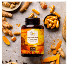 Carica l&#39;immagine nel visualizzatore di Gallery, Curcuma capsule con Piperina naturale - 120 capsule - curcuma e piperina plus ad alto dosaggio con curcuminoidi (curcumina, demetossicurcumina e bisdemetossicurcumina) e Piperine
