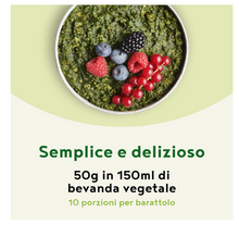 Carica l&#39;immagine nel visualizzatore di Gallery, Morning Fuel - Breakfast Smoothie Bowl - THE MATCHA alla VANIGLIA - Porridge e fiocchi di avena per una colazione vegana e ricca di nutrienti - proteine in polvere
