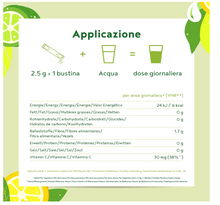 Carica l&#39;immagine nel visualizzatore di Gallery, Water Booster - Acqua Aromatizzata al Limone e Lime con Vitamina C - Naturalmente Deliziosa, a Basso contenuto Calorico e Senza Zuccheri Aggiunti - 12x2,5 g in polvere
