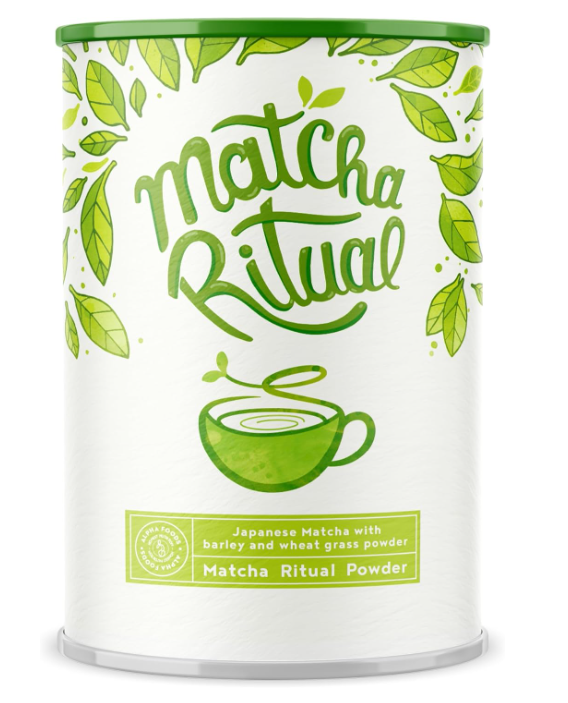 The Matcha Ritual - Pregiato the verde matcha dal rituale giapponese - arricchito con latte di cocco, erba di grano e orzo. Ideale per frullati - 210g polvere