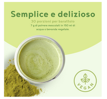 Carica l&#39;immagine nel visualizzatore di Gallery, The Matcha Ritual - Pregiato the verde matcha dal rituale giapponese - arricchito con latte di cocco, erba di grano e orzo. Ideale per frullati - 210g polvere
