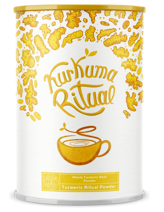 Kurkuma Ritual - Polvere di Curcuma dal sapore speziato e valore aggiunto fisiologico. Con radice della curcuma e curcuminoidi concentrati - Golden milk - 300g curcuma in polvere