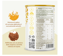 Carica l&#39;immagine nel visualizzatore di Gallery, Kurkuma Ritual - Polvere di Curcuma dal sapore speziato e valore aggiunto fisiologico. Con radice della curcuma e curcuminoidi concentrati - Golden milk - 300g curcuma in polvere
