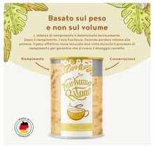 Carica l&#39;immagine nel visualizzatore di Gallery, Kurkuma Ritual - Polvere di Curcuma dal sapore speziato e valore aggiunto fisiologico. Con radice della curcuma e curcuminoidi concentrati - Golden milk - 300g curcuma in polvere
