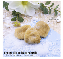 Carica l&#39;immagine nel visualizzatore di Gallery, Spugnette viso pulizia in spugna naturale - DERMATEST: ECCELLENTE, per rimuovere il make-up e pulire il viso, spugne facciali dalla Grecia, spugna viso di alta qualità (3 x 5-7 cm)
