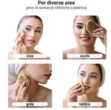 Carica l&#39;immagine nel visualizzatore di Gallery, Spugnette viso pulizia in spugna naturale - DERMATEST: ECCELLENTE, per rimuovere il make-up e pulire il viso, spugne facciali dalla Grecia, spugna viso di alta qualità (3 x 5-7 cm)
