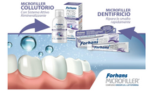 Carica l&#39;immagine nel visualizzatore di Gallery, Forhans, Collutorio Microfiller, Remineralizzante, per lo Smalto Dentale, Dona Rapido Sollievo per Denti Sensibili, Azione Antiplacca, Senza Parabeni e Fluoro, 500 ml
