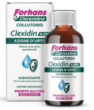 Carica l&#39;immagine nel visualizzatore di Gallery, Forhans Liquido Antisettico Clorhexidina Clexidin 0.20% Collutorio dal gusto gradevole, 200 ml
