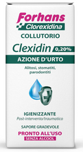 Carica l&#39;immagine nel visualizzatore di Gallery, Forhans Liquido Antisettico Clorhexidina Clexidin 0.20% Collutorio dal gusto gradevole, 200 ml
