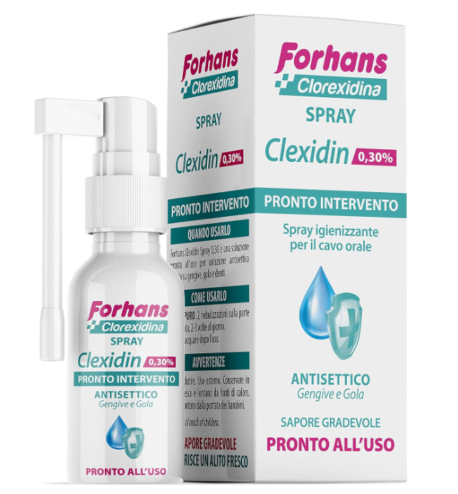 Uragme Forhans Clexidin, Spray Gengive E Gola, Gel 0,30%, 50 ml