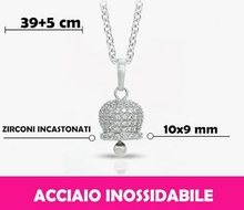 Carica l&#39;immagine nel visualizzatore di Gallery, SAGA GIOIELLI® Collana Donna Campanellino Portafortuna
