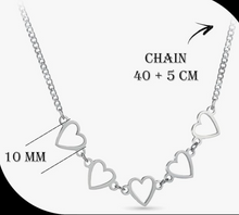 Carica l&#39;immagine nel visualizzatore di Gallery, SAGA GIOIELLI® Collana Donna Cuori Acciaio San Valentino Festa Della Mamma
